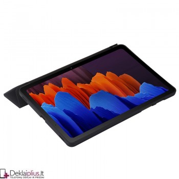 Smart soft dirbtinės odos dėklas - juodas (Samsung Tab S7 (T870/T875)/Tab S8 (SM-X706) Smart soft dirbtinės odos dėklas - juodas (Samsung Tab S7 (T870/T875)/Tab S8 (SM-X706)